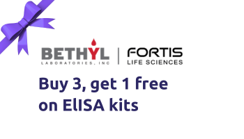 Buy 3, get 1 free on Bethyl ELISA kits